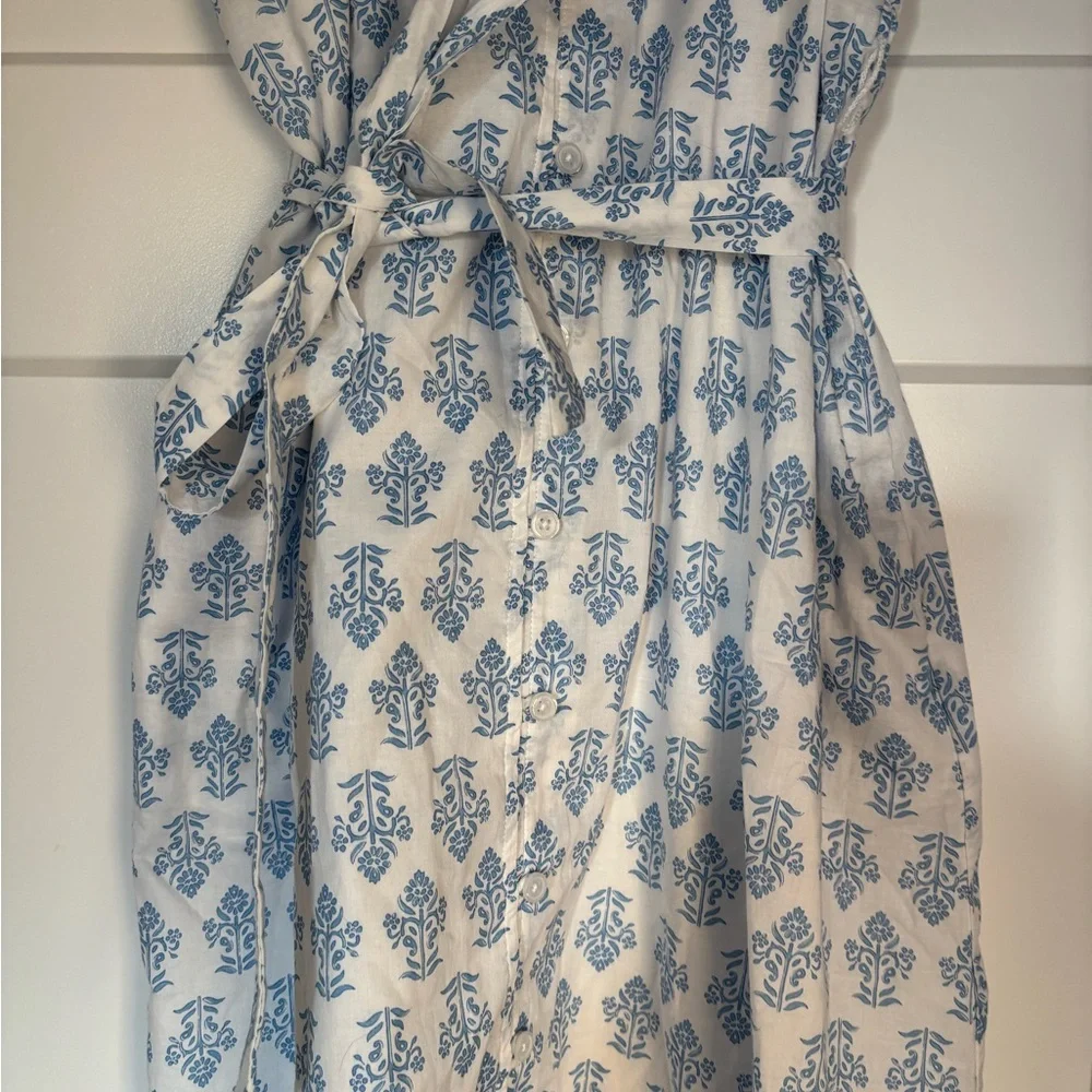 Blue and White‎ Midi Dress